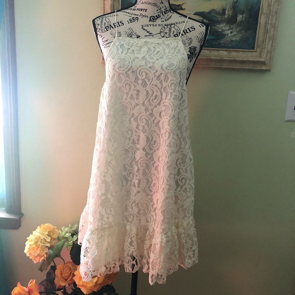 Nwot Free People Lace Mini Dress Size XS